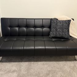  Black Sawyer Futon w/ Stainless Steel Legs