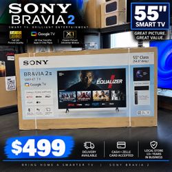 SONT BRAVIA 2 55 INCH SMART 4k BRAND NEW TV