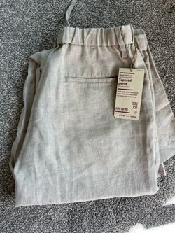 Muji Mens linen tapered pants XS