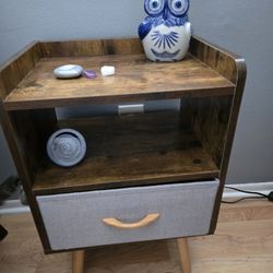 Cute Little Side Table With Drawer & Cubby