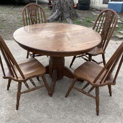 Round Wood Table