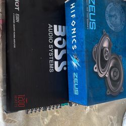 Boss Audio 4 Channel Amp W/ Speakers 