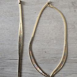 Gold   necklace and  bracelet 14 k 34.2 g Italy