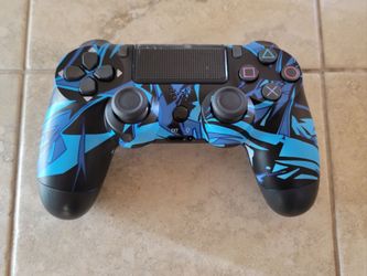PS4 Controller - Blue Lightning