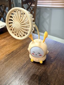 Cute Bunny Mini Desktop Fan rechargeable