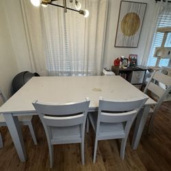 Grey Dining Table - Modern Frame