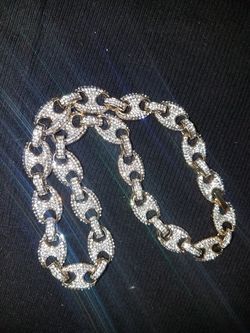 Gold plated chain/ CZ 16 "