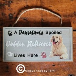 CLEARANCE! Brand New! 10 1/4" Golden Retriever Dog Sign/Plaque | SHIPPING IS AVAILABLE
