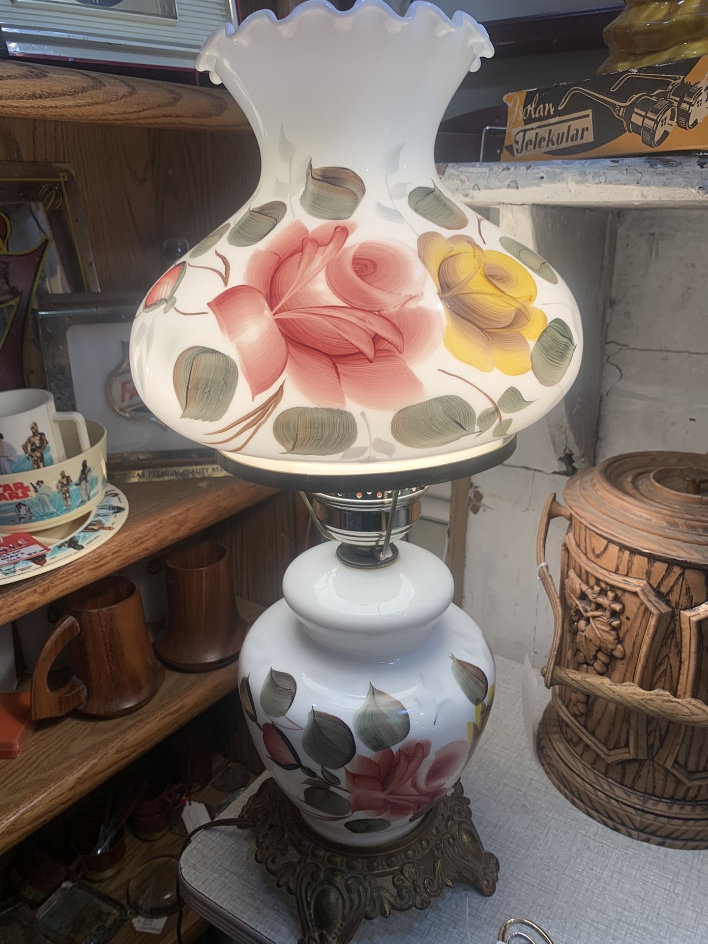 8x23 vintage GONE WITH THE WIND LAMP. 85.00  Johanna at Antiques and More. Located at 316b Main Street Buda. Antiques vintage retro furniture collecti