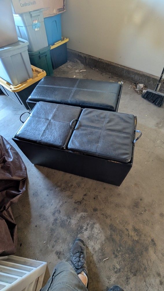 Leather Ottoman