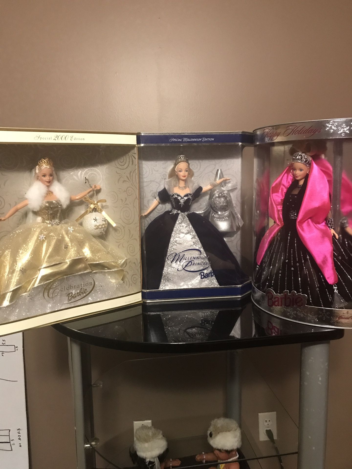 $25 each Collectable Barbie’s new in Box never removed
