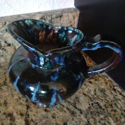 Blue Ceramic Handmade Pitcher 