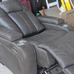 All Leather Power Recliner