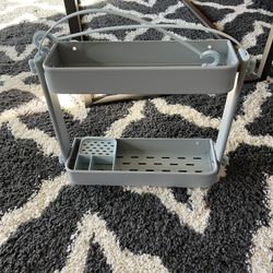 X-Large Gray Hanging Shower Caddy -Perfect For Dorm Room or Large Liter Bottles