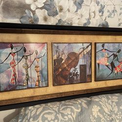 Framed music wall art