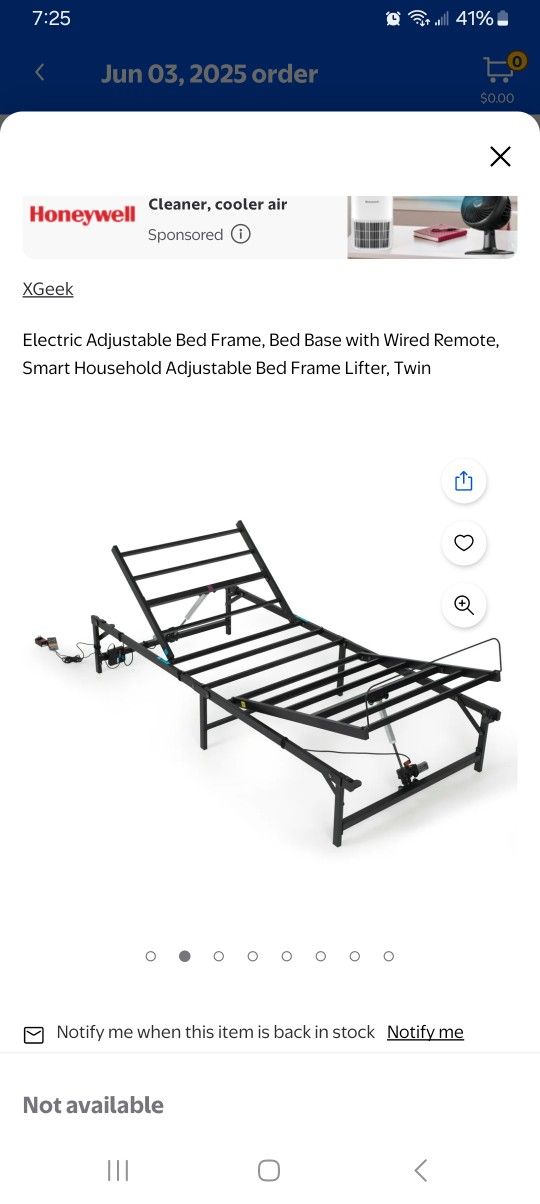 Adjustable Twin Bed Frame with Rails