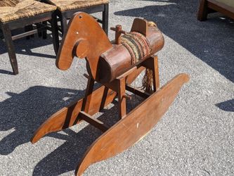 Wooden rocking horse
