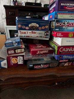 Lots of board games! Please take them all