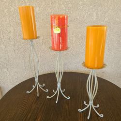 3 Stand Up Candle Holder's Decor 