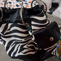 Oversized Zebra print bag