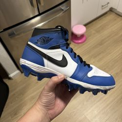 Jordan Retro 1 High Blue Cleats
