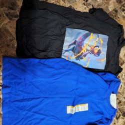 Pokémon & Blue Shirt Sz L