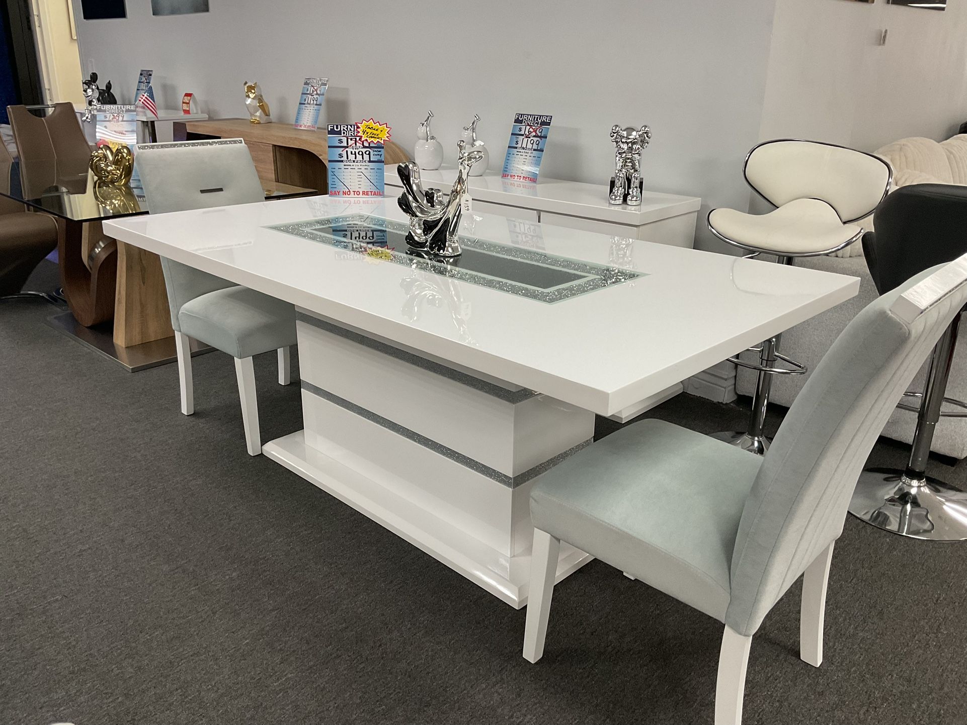 🎉FURNITURE TAX SEASON SALE NOW ! MODERN DINING TABLE SET 🤩 up to 30-70% OFF retail‼️FREE CHAIRS‼️