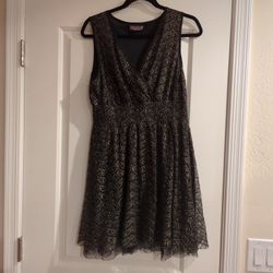Black And Gold Lace Dress
