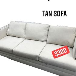 Tan sofa