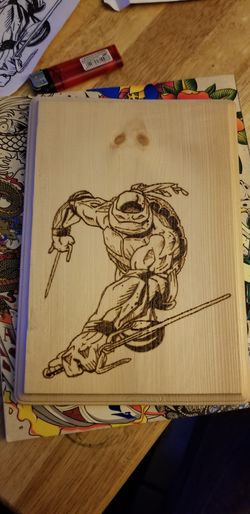 Wood burned art