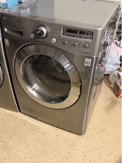 LG Front Load Washer  Graphite Steel | TrueSteam & Direct Drive