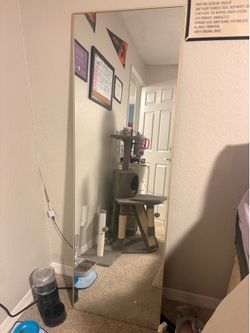 Gold Full Length Rectangle Mirror – 21” x 64”
