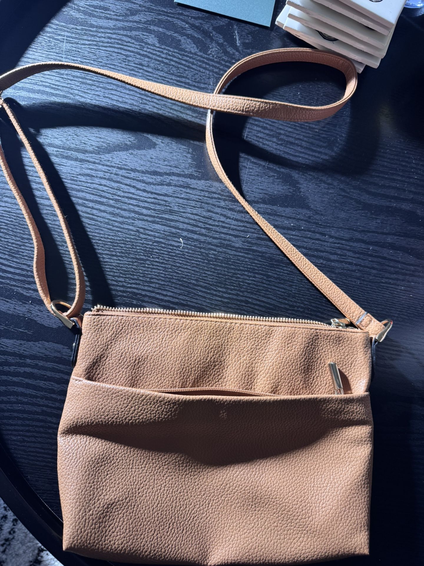 Brown leather Crossbody bag