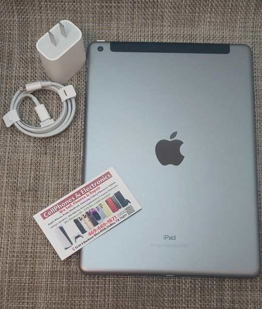 Apple iPad 6 Gen 32gb Wifi+Cellular Factory Unlocked Cash Deal $199.