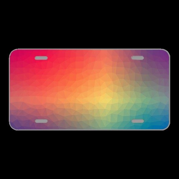 License Plate Novelty Car Front multicolored background