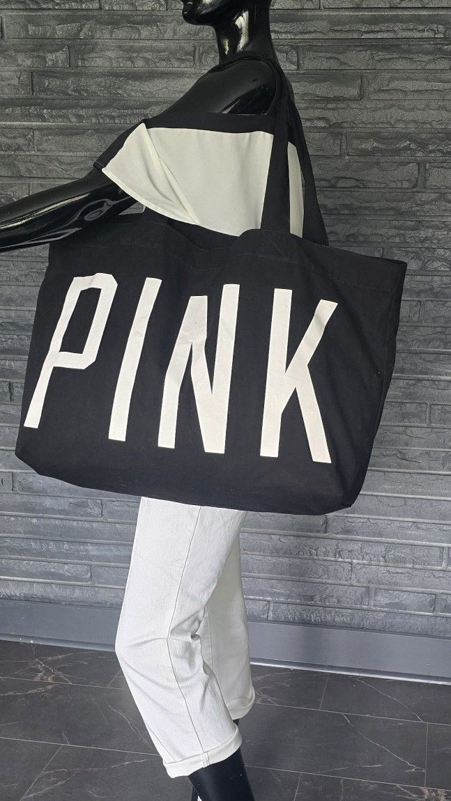 Pink Canvas Tote bag 23 X 19
