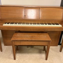 Hardman Duo Player Piano With 120+ Scrolls With Storage Cabinet