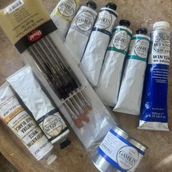 Brand New Oil Paints and Brush’s 75%off Retail