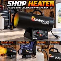 HEATER  35,000 BTU Forced Air Propane SHOP Heater