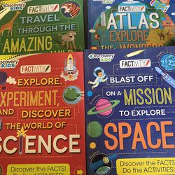 4 NEW Discovery kids Factivity Books