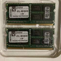 Kingston 2GB DDR3 1066MT/s Non-ECC Unbuffered SODIMM