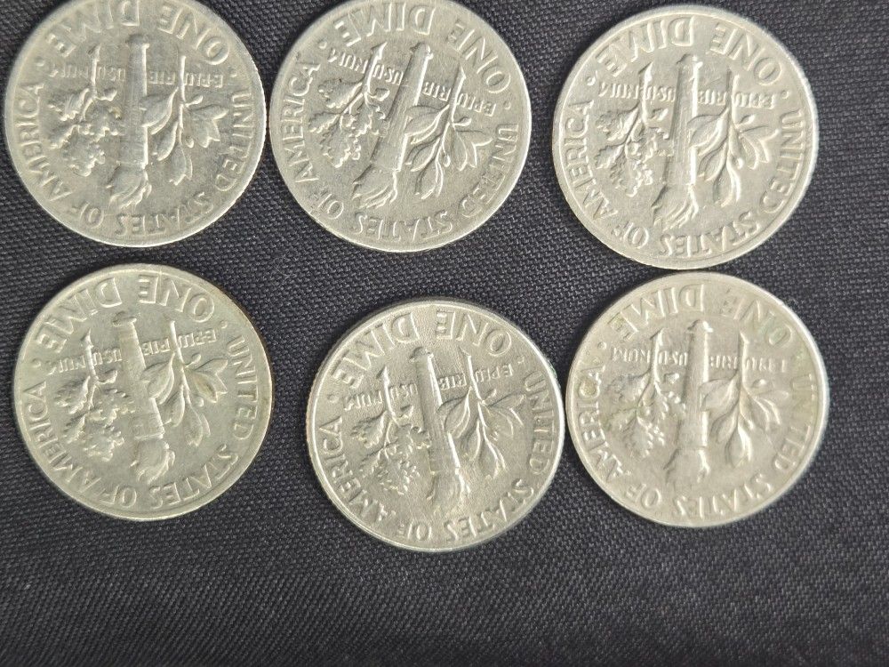 1970s No Mint Mark Dimes
