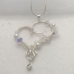 Hand Made Wire Wrap Valentine Heart Necklace