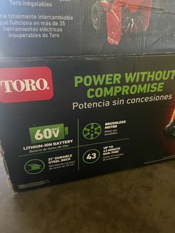 Toro vmax 60v battery 5.0 and Charger brand new