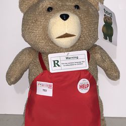 Ted Teddy Bear Plush Toy In Apron Soft Plush Stuffed Animals 18” 