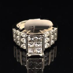 14KT White Gold Diamond Ring 8.10g Size 6-1/2 179751