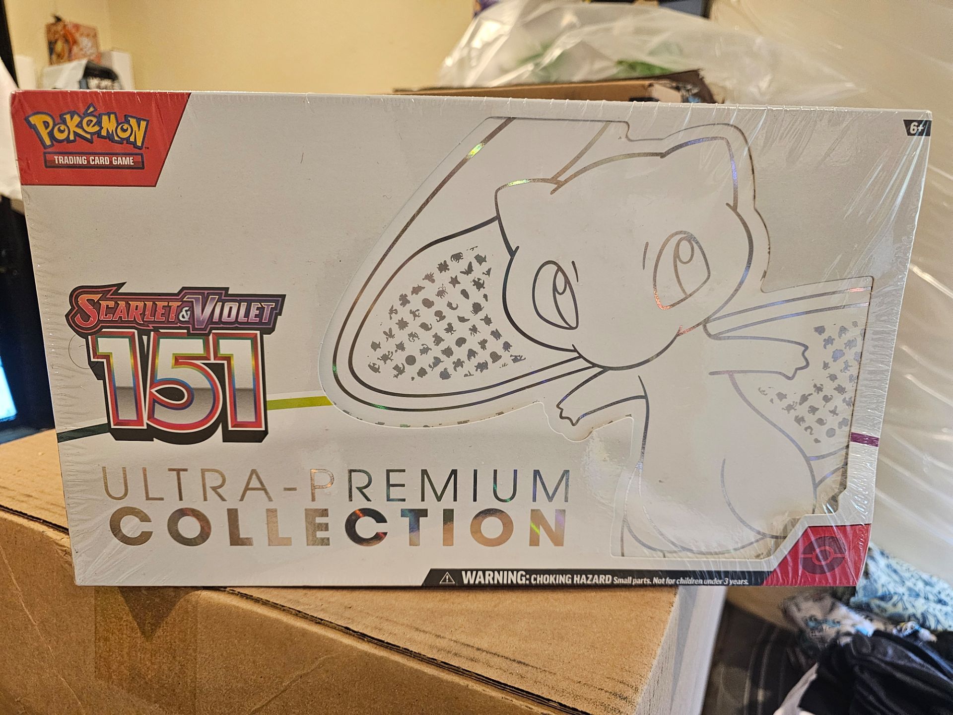 pokemon trading card game 151 ultra premium collection UPC Mew and you’ll also find a beautifully illustrated promo card featuring Mewtwo Pokémon TCG Scarlet & Violet