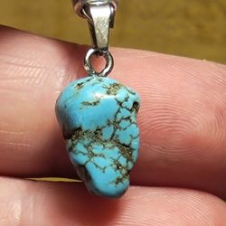 10ctw Natural Turquoise Pendant 