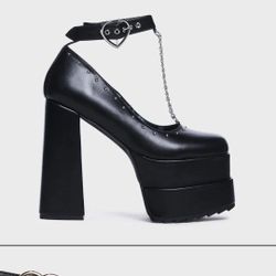 Black Platform Heels Size 7