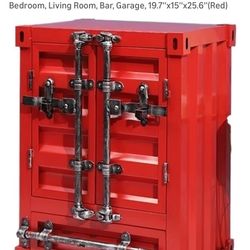 Retro Lockable Nightstand 